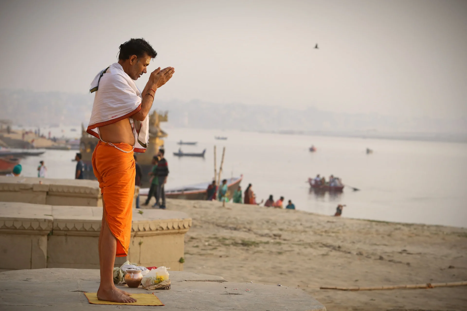 Prayer ganga ghat